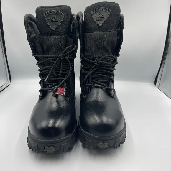 ROCKY ALPHA FORCE ZIPPER WATERPROOF PUBLIC SERVICE‎ BOOTS BLACK NEW - Picture 3 of 14